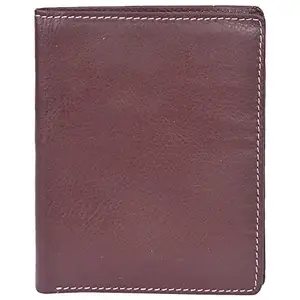 Leatherman Fashion LMN Genuine Leather Unisex Brown Wallet (6 Card Slots)