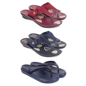 Women's Comfortable Sandal,Casual Lightweight Sandal for Everyday Wear | (COMBO-3)-1974-1973-1977-6-EURO-37