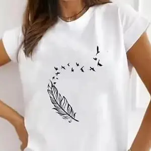 Regular Fit T-Shirt | Round Neck | Raglan Sleeve Women Casual Printed T Shirt for Everyday Comfort Style