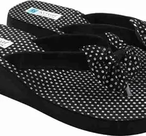 Slippers for Women's Home Slippers Flip Flop Indoor Outdoor Flip Cute Foot Wear Daily Use - BZ-Black Tie -5
