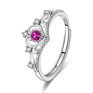 MYKI Gorgeous Pink Diamond Ring For Women & Girls