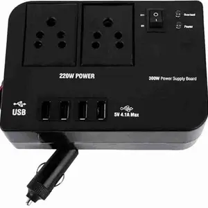 KVY Fast Car Charger with 4 USB & 2 Plug, 6 in 1 Car Charger 220W, Car Charger for Laptop & Mobile