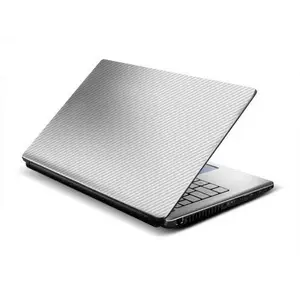 Fusion Graphix Vinyl Laptop Skin : 3D Carbon Design Silver - 12 x 15 Inches Free Size