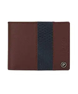 PIRASO Men Casual Brown Leather Wallet
