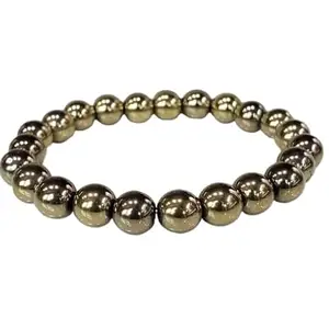 Dane Gems Pyrite Stone Bracelet Original Premium Payrides Stone Original Bracelet Adjustable Golden Pyrite Bracelet Healing Pyrite Bracelet For Men & Women Pyrite Crystal Bracelet पाइराइट ब्रेसलेट Bracelet For Man Bracelet For Girls Stylish Healing Bracelet Bead Bracelet with Certificate Bracelet Original Certified Healing Crystal Bracelet Chakra Healing Bracelet Healing Stone Bracelet Gemstone Bracelet Stretchable Bracelet For Women Adjustable Bracelet Elastic Bracelet Handmade Bracelet Hand Bracelet Wrist Bracelet