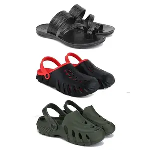 Men's Sandals | Lightweight Wear| Stylish & Easy to Wear For Men's PCV-SAN-(3-COMBO)-3152-3148-3137-6
