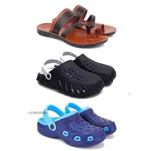 DRACKFOOT Men's Sandals | Lightweight Wear| Stylish & Easy to Wear For Men's GR-SAN-(3-COMBO)-3151-3149-3019-7