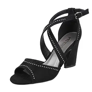 Metro Women Black Synthetic Sandals (40-2090-11-37) Size (4 UK/India (37EU))