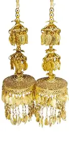 KSK.KALIRE Brass Gold-plated Kalire Wedding Traditional Bridal Kaleere (Pack of 2)
