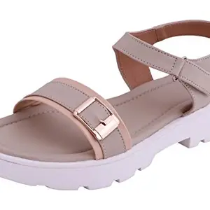 Right Steps Women Beige Fashion Sandals-5 UK (38 EU) (G5F-CRM-5)