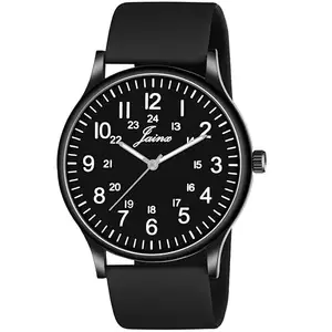 jainx Black Silicone Band Analog Watch - for Men JM7174
