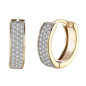 Peora Gold Plated Diamondd Cut CZ Huggie Earrings for Women Girls …