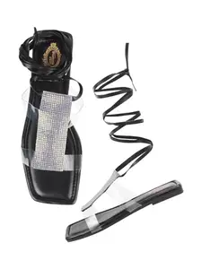 Shoetopia Women's Sandal-8 Kids UK (Famous-Black)-EU41