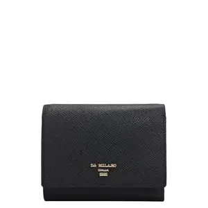 Da Milano Mini Leather Wallet for Women - Black