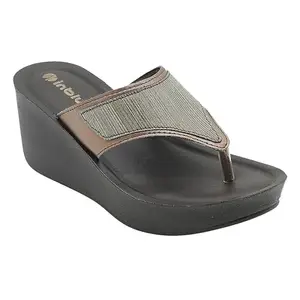 inblu Stylish Fashion Wedge Sandal for Women | Comfortable | Lightweight | Anti Skid | Casual Office Footwear (AX13)