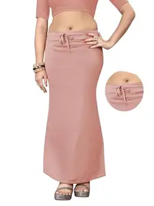 Super Soft Viscose Elastane Fabric Saree Skirt/Saree Shaper/Saree Shapewear for Women_Women_Shape_09_XL Cream