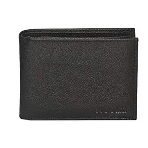 DUO DUFFEL RFID Protected Men's Black Bi-fold Design Faux Leather Wallet