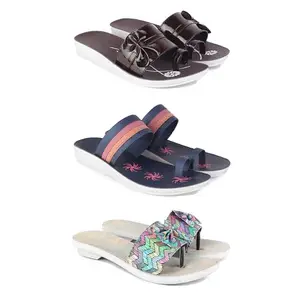 Women's Comfortable Sandal,Casual Lightweight Sandal for Everyday Wear | PCR-(3-COMBO)-1987-1991-1966-6