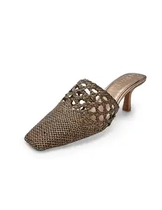 Catwalk Women Stylised Back Open Kitten Heels | For Women & Girls (BROWN,7 UK)