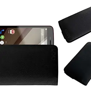 ACM Rich Soft Handpouch Carry Case Compatible with Mtech Turbo L5 Mobile Leather Cover Black