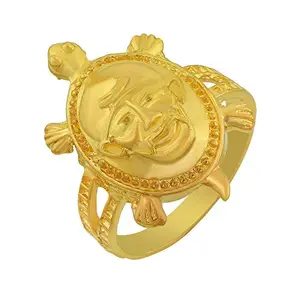 Memoir Gold plated Shirdi Sai Baba on Tortoise Vastu Fengshui finger ring Men Women