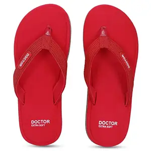 DOCTOR EXTRA SOFT House Slipper for Women's | Pregnancy | Orthopaedic & Diabetic | Bounce Back Technology | Memory Foam Cushion |Comfortable Footbed for Girls & Ladies Daily Use D-14-Red-6