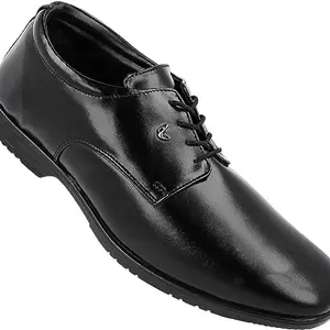 WALKAROO Men's Formal Shoe Black Oxford (WF6011)