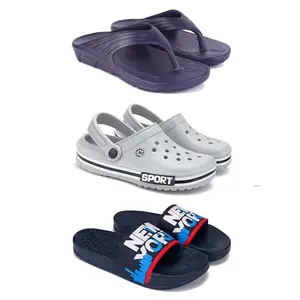 DRACKFOOT Men's Sandals | Lightweight Wear| Stylish & Easy to Wear For Men'S GR-SAN-(3-COMBO)-3153-3016-1587-9