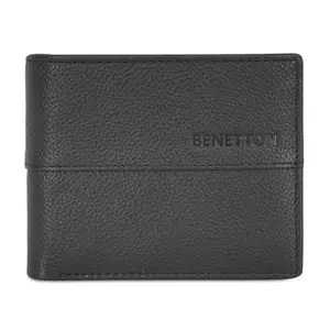 United Colors Of Benetton Ivano Men Global Coin Wallet - Black, No. of Card Slots - 4
