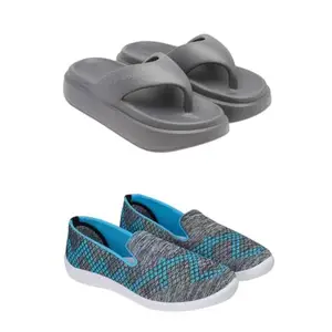 SPORTER Extra Soft Classic Casual wear with Ultra Soft Flexibility Technology Heels for Women's/Girl's(6110+3217) Multicolor