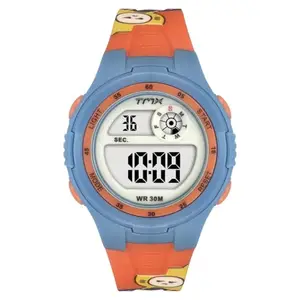 TMX Kids Orange Digital Round Resin Dial Watch- TMESK2902T