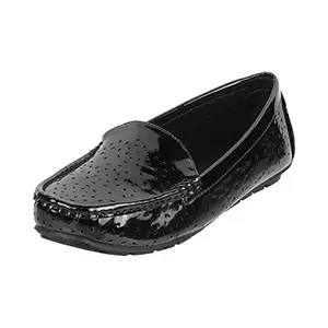 Mochi Women Black Patent Leather Loafer UK/7 EU/40 (31-120)