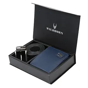 WildHorn Men’s Blue Wallet Combo