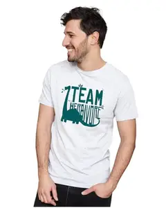 Men's & Women's Regular Fit T-Shirt Just Be Happy - Smile 100% Cotton Unise T-Shirt White|Female3XL(HERBIV10-White 3XL Men GoalRT,)