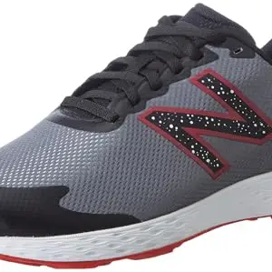 New Balance Mens 680 Running Shoes, Grey Black HIGH Rise RED, 9 UK