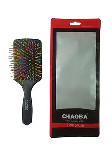 CHAOBA Professional Professional Classic Paddle Hair Brush with Strong & flexible nylon bristles For Grooming, Straightening, Smoothing Hair, ideal for Men & Women, Black (CHB-273)