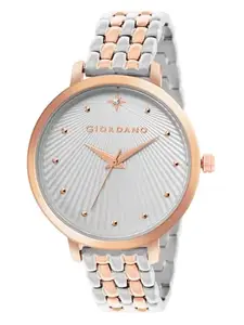 Giordano Analog Wrist Watch for Women Stylish Metal Strap with Water Resistant 3 Hand Mechanism for Girls & Ladies to Compliment Your Look/Ideal Gift for Female - GD-4210