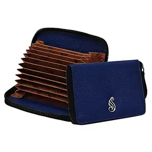 SOUMI Genuine Leather Blue Wallet for Women (GCH02BL)