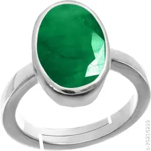 BARMUNDA gems 11.00 Ratti Natural Certified Emerald Panna Panchdhatu Rashi Ratan Gold Plating Ring for Astrological Purpose Men & Women by Lab Certified