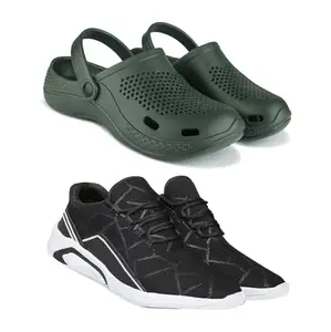 BERSACHE Lightweight Stylish Clog Sole for Men-6068+1242 Multicolor