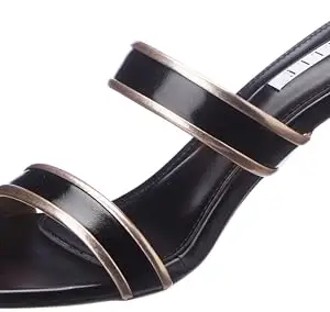 ELLE Women's Slip On Sandals Colour-Black, Size-UK 4