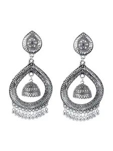 Efulgenz Antique Chandbali Jhumka Jhumki Dangle Earrings Set for Women