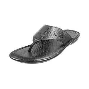 Mochi Men Black Casual Leather Sandals Uk/7 Eu/41 (16-447)