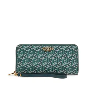 Guess Women's Green Printed Wallet| Ladies Purse Handbags | Gift For Ladies
