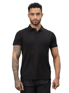 Vector X VTD-050 Mens Polo Neck T-Shirt (Black, S)