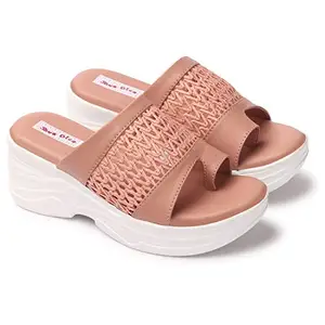 Veekay shoedice Sandals for women. 5001 Peach size - 38