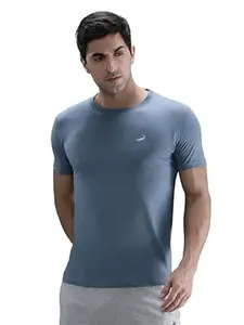 CROCODILE Men Solid Sport Fit T Shirt | Round Neck | Short Sleeve | Regular Length | Basic Casual Pull On Topwear