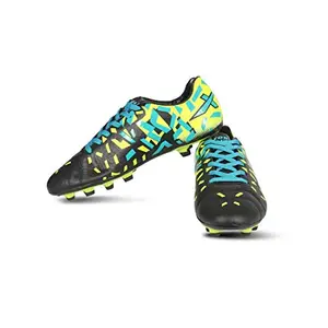 Vector X Acura Football Shoes for Walking | Running | Racing | Sports and Practice | Training | Lace- up | Size-10 | Black-Green |