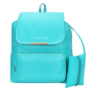 TrendyAge - 2019 New Women Leather Backpacks, Stylish Girl Women Backpack Handbag Casual Backpack School Collage Bag (Green Pouch)