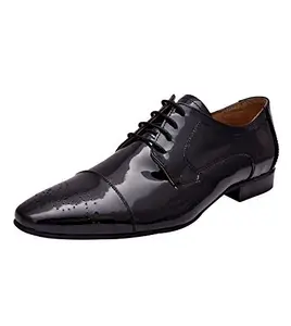 HiREL'S Black Oxford 100% Patent Leather/Dress/Formal Shoes